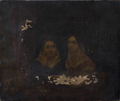 Portrait of Two Women by English School